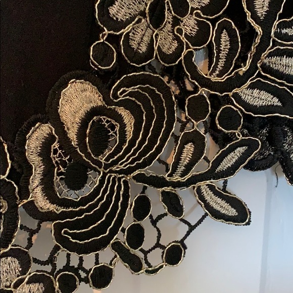 Honey cropped black & gold blouse - Picture 5 of 5